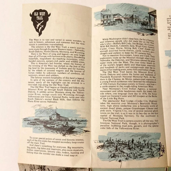 Vintage The Old West Trail 5 Great Western States Travel Brochure United States - Picture 11 of 12